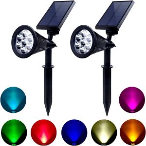 Buy cheap IP65 Waterproof Solar garden lamp Outdoor RGB  Solar Spot Light with 4LEDs 7LEDs solar led lawn light for garden yard from wholesalers