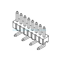 1.27mm single row SMT pin header male connector