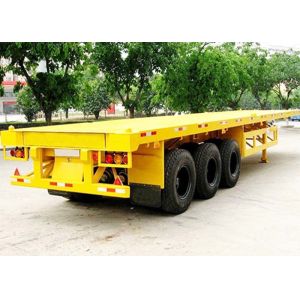 Buy cheap 4 Axis 1550mm Flatbed Truck Trailer ISO 40 Foot Flat Bed  Q235 from wholesalers