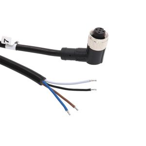 Buy cheap Right angled Black PVC Jacket 5pin 4C M12 sensor female cable assemblies from wholesalers