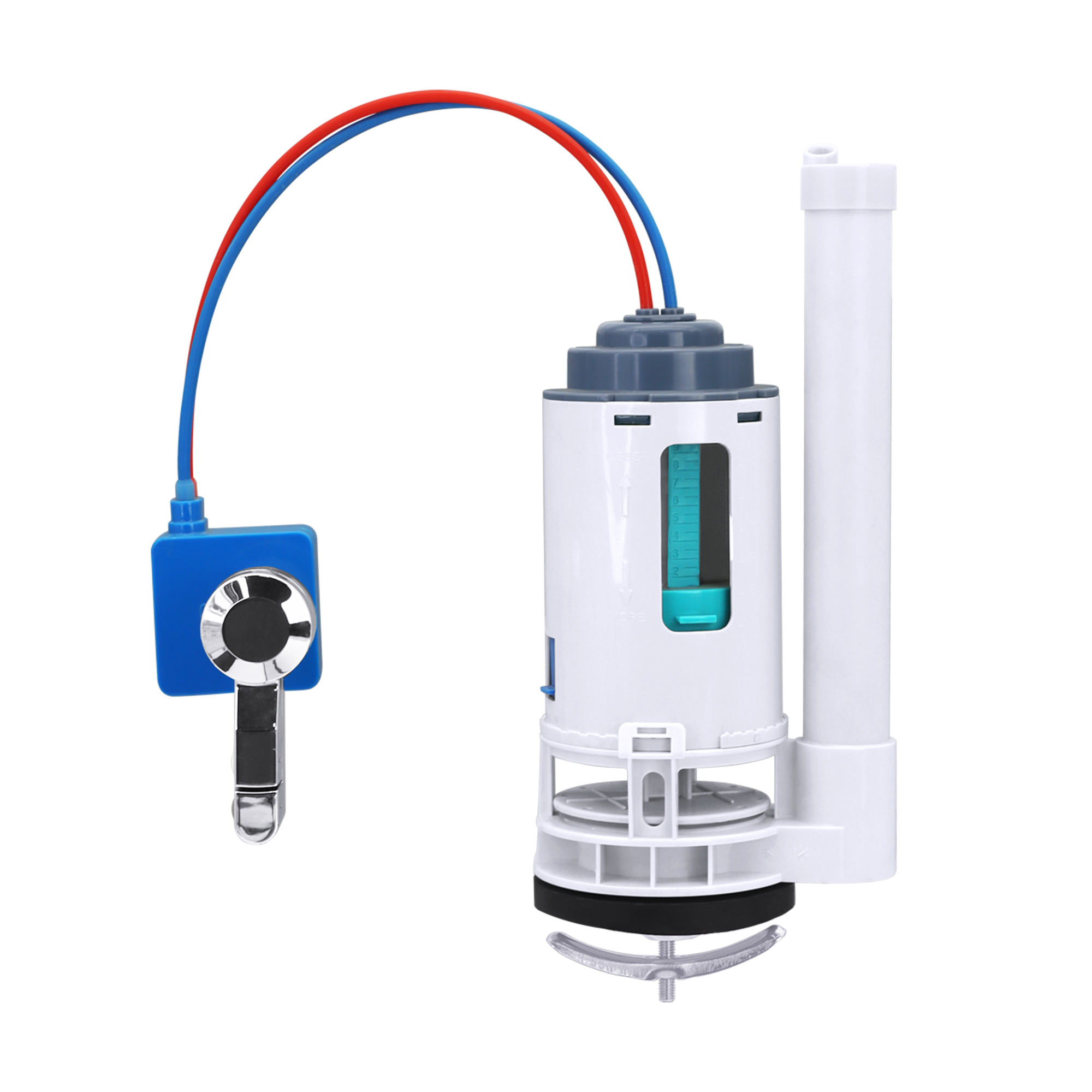 Buy cheap Adjustable ABS cable control bathroom fixtures with dual-flush toilet valve from wholesalers