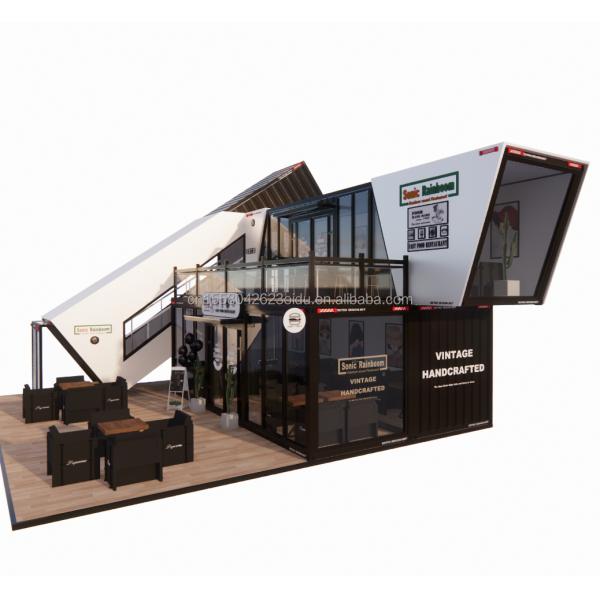 Expandable Prefab Folding Container Garden House with Galvanized Steel Square Tubes Main Structure Chinese Design Style