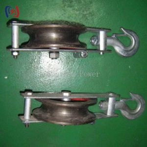 Buy cheap Abrasion Resistant Conductor Stringing Block with 75mm or 100mm Sheave Width and 10KN Load Capacity for Transmission Lines from wholesalers
