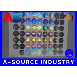 Buy cheap 2cm Diameter Custom Holographic Stickers Anti - Counterfeiting PET Material from wholesalers