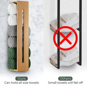 Buy cheap Wooden Bamboo Bathroom Storage Rack Towel Shelf Eco Friendly from wholesalers