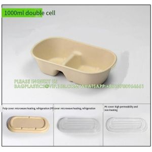 Wholesale Sugarcane Bagasse Pulp Lunch Box Takeaway Food Container Diaposiable
