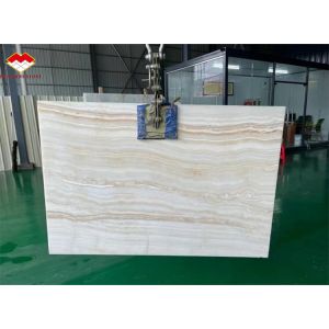 Buy cheap Polished Backlit Onyx Wall Panels and Countertop in Modern White Stone Form Big Slab from wholesalers