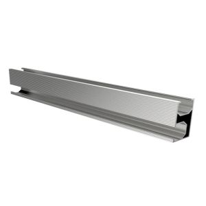 Buy cheap 10-12um Aluminum Slotted Rail Extruded Roof Mounting Silver Anodizing 6005-T5 from wholesalers