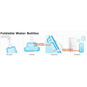 Buy cheap Soft Foldable Water Bags Sports Bottle Drinking Water Bag,500ml Foldable Flexible Water Bag Customized Collapsible Reusa from wholesalers