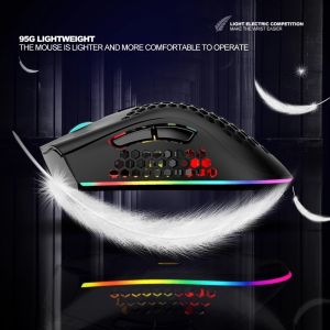 OEM Logo Rechargeable A3 Rgb Wireless Mouse with Silent Keys and Vertical Design