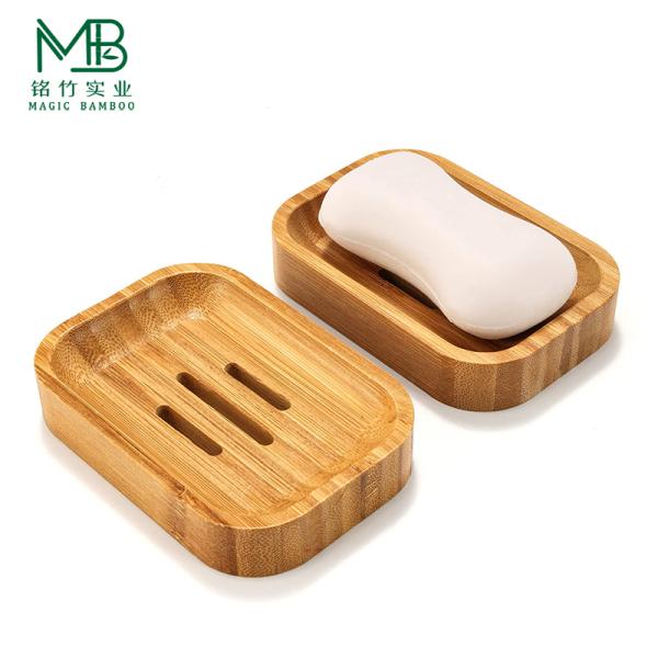 Quality Premium Bamboo Drain Soap Dish For Bathroom Shelves for sale