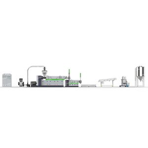 Buy cheap Custom Voltage Plastic Recycling Pellet Machine 55 - 75kw Power With PLC Control System from wholesalers