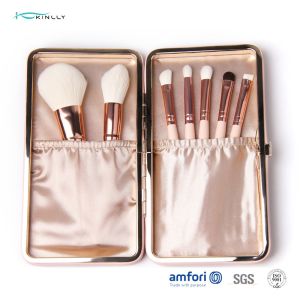 Buy cheap OEM Pink 7PCS Makeup Brush Gift Set With Tin Box from wholesalers