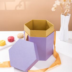 Buy cheap Customized Creative Hexagonal Heaven And Earth Cover Packaging Color Box from wholesalers