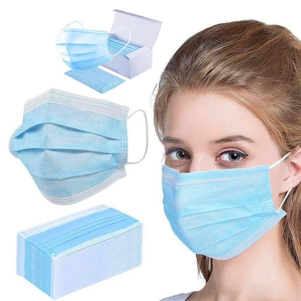 Quality Disposable Adults 3 Ply Non-Woven Face Mask with Nose Clip Ear Loop Workshop Essential for sale
