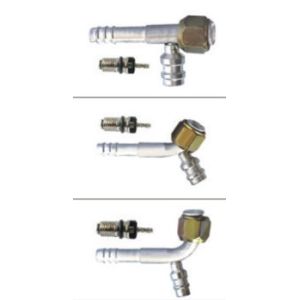 Buy cheap #6 #8 #10 #12 Al joint with iron jacket R134a high & low pressure valve ( Female Flare)/auto ac hose fitting from wholesalers