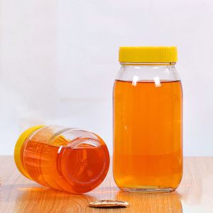 Buy cheap Clear Custom 500ml 1L Empty Glass Jars Dia 6.3cm For Honey from wholesalers