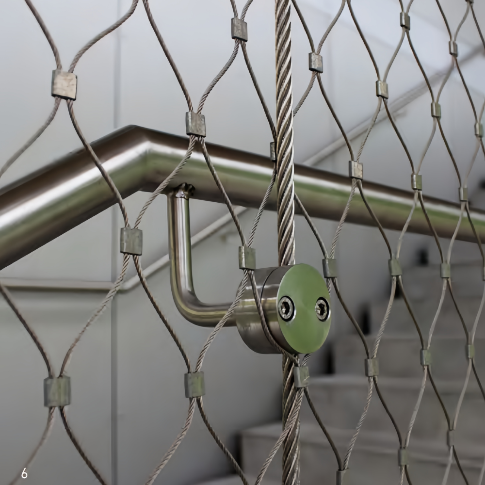 Buy cheap CABLE CONNECTION WIRE ROPE NETTING FOR STAIRCASE PROTECTION from wholesalers