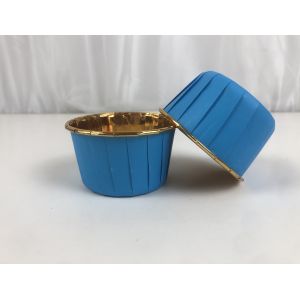 Buy cheap Blue Aluminum Metallic Golden Foil Paper Baking Cups Muffin Cakcups from wholesalers