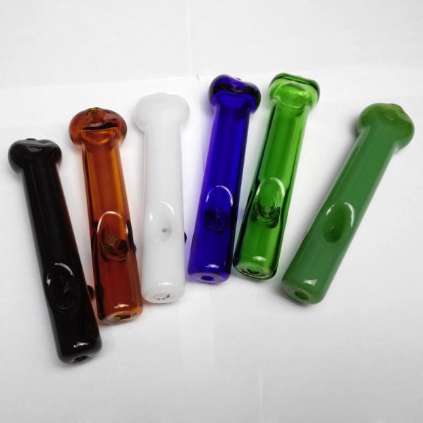 Quality Smoking Dogo Glass Hand Pipe Straight Style Independent Stable Packaged for sale