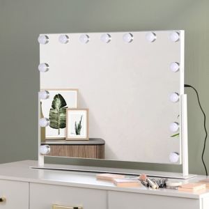 Buy cheap Square Illuminated Vanity Mirrors Rechargeable Makeup Mirror from wholesalers