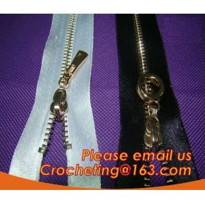 Cheap garment zipper plastic double color zippers large roll custom resin zipper