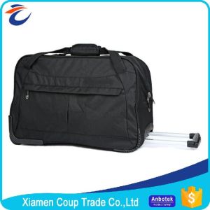 Buy cheap Custom Printed Polyester Trolley Bag Black Travel Wheeled Luggage Bag from wholesalers