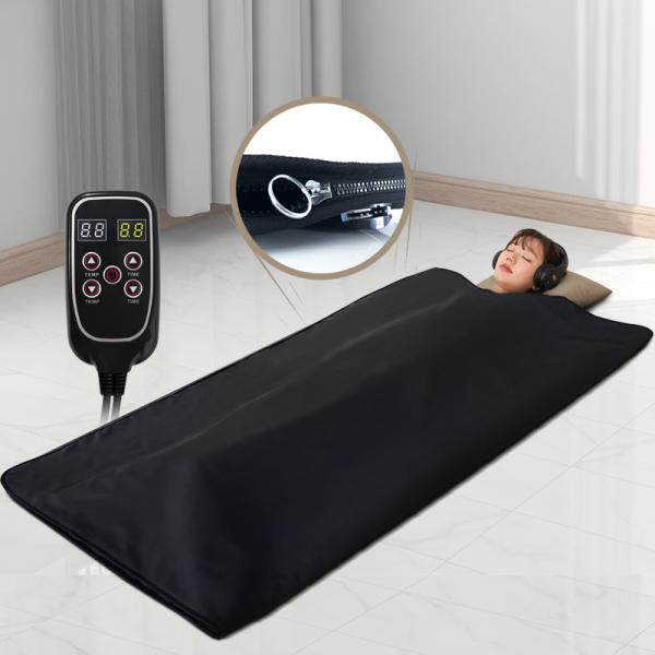 Buy cheap Fitkang Portable Far Infrared Sauna Blanket with 600W Power 25-80 Celsius Degree and 5-60 Mins Timer for Whole Body Home Use from wholesalers