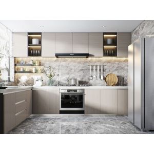 Buy cheap Laminate Modern Frameless Modular Kitchen Modern Kitchen Cabinets For Villa from wholesalers