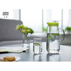 Buy cheap Boiling Cooling Crystal Water Pitcher Juice Pitcher With Lid 1250ml from wholesalers