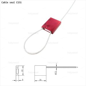 Galvanized Non Preformed Wire Rope Container Security Seal Lock 1.8x300mm