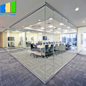1200 mm Width Sliding Partition Walls Frameless Folding Exterior Sliding Glass
