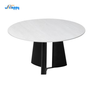 1200mm Dia Modern Round Kitchen Table Customized With Iron Base