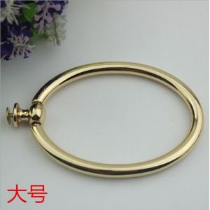 Buy cheap Unique fashion handbag hardware light gold metal circle handle for tote bag from wholesalers