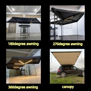 Customizable Logo 270 Degree Awning D Hole Retractable Freestanding