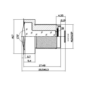 Buy cheap 1/3" 2.2mm Megapixel wide angle S mount lens ,HFOV130 degree, F2.5 , good for Aptina MT9P031, CCL13022MPFL from wholesalers