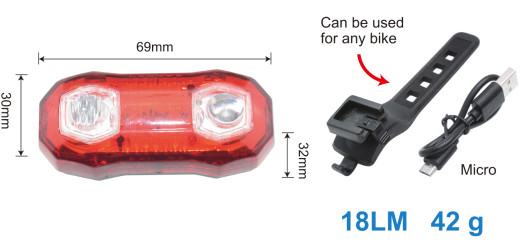 Quality Blinking Road Cycling Lights 720mAh Battery Ultra Brightness for sale