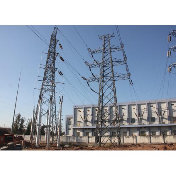 High Tensile Strength Transmission Steel Tower 10 - 500KV Power Electrical