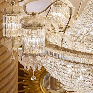 Customized Large Hotel Project French Golden Empire Crystal Chandelier