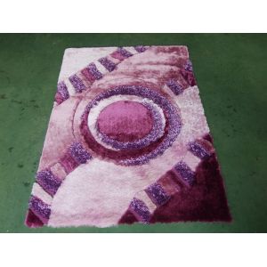 Buy cheap Purple Beautiful Polyester Shaggy Carpet Good Design from wholesalers