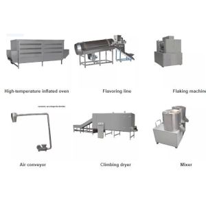 Buy cheap 250kg / Hr Cereal Corn Flakes Manufacturing Machine / Cereal Snack Machine from wholesalers