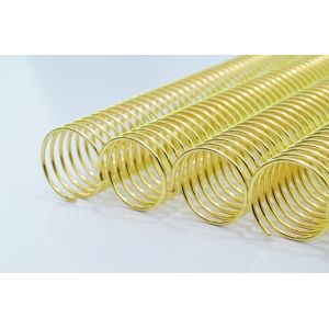 Shiny Gold 40mm Pitch 4:1 Mm Spiral Coil Pair Combination, Suitable For Notebook