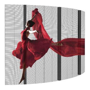 Buy cheap P7.8-7.8 Indoor Curved Transparent Full Color Window Screen for Advertising from wholesalers