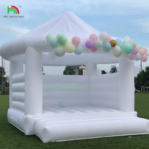 Commercial Adults Kids Inflatable Bouncer White Bouncy House Inflatable Jump