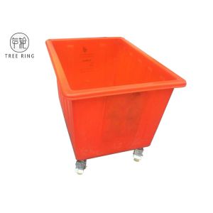 100 Gallon Mobile Plastic Laundry Bins With Four Wheels K400 Roto Molded With