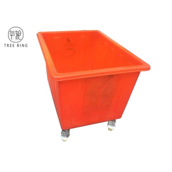 100 Gallon Mobile Plastic Laundry Bins With Four Wheels K400 Roto Molded With