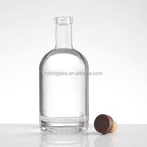 Buy cheap Customize Sealing Clear Glass Bottles for Vodka Whisky Hot Stamping and Cork Included from wholesalers