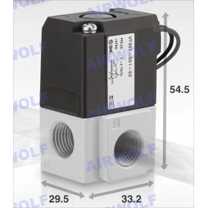 Buy cheap SMC 3 Port VT307 VO307 1/8" 1/4" AC220V Direct Operated Poppet Type Solenoid Valve from wholesalers