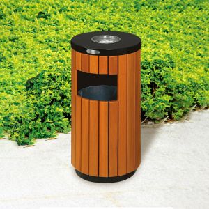 Buy cheap Custom Black Circular Rubbish Bin Metal Single Bucket Waste Bin from wholesalers