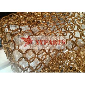 Stainless Steel Architectural Ring Mesh Curtain For Partitioning